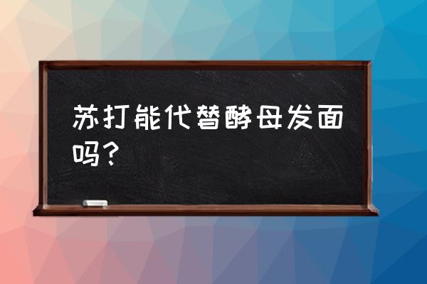 小苏打能代替酵母蒸馒头吗 苏打能代替酵母发面吗? 小苏打能代替酵母蒸馒头吗 苏打能代替酵母发面吗?