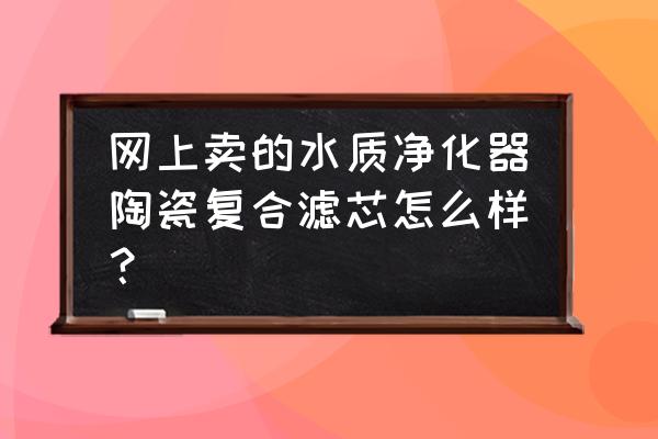 水质净化器安全吗 网上卖的水质净化器陶瓷复合滤芯怎么样? 水质净化器安全吗 网上卖的水质净化器陶瓷复合滤芯怎么样?