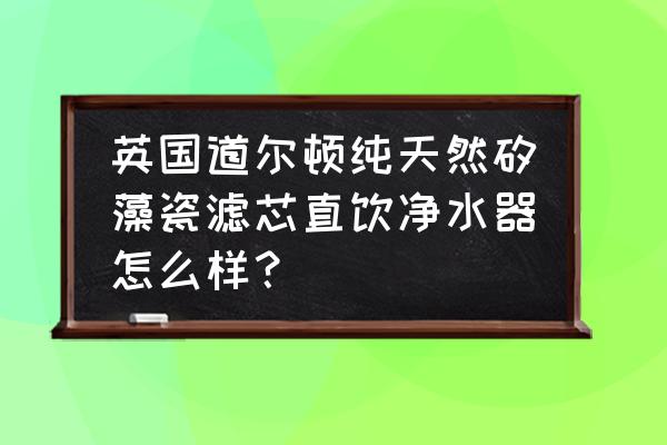 道尔顿净水器单陶瓷滤芯真有用吗 英国道尔顿纯天然矽藻瓷滤芯直饮净水器怎么样? 道尔顿净水器单陶瓷滤芯真有用吗 英国道尔顿纯天然矽藻瓷滤芯直饮净水器怎么样?