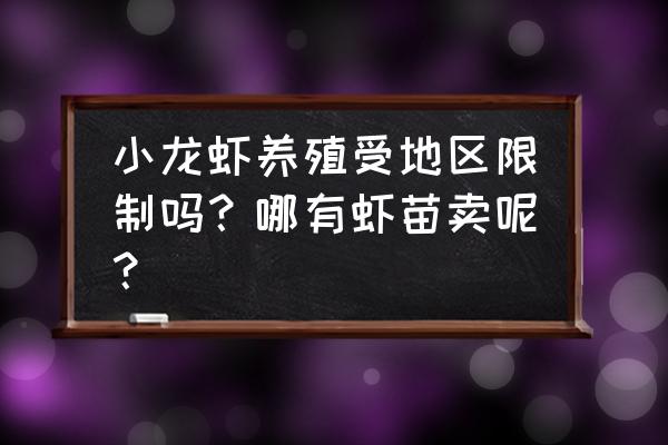 福州能否养殖小龙虾 小龙虾养殖受地区限制吗?哪有虾苗卖呢? 福州能否养殖小龙虾 小龙虾养殖受地区限制吗?哪有虾苗卖呢?