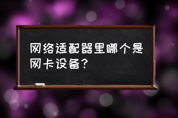 网络适配器无线网卡在哪儿 网络适配器里哪个是网卡设备? 网络适配器无线网卡在哪儿 网络适配器里哪个是网卡设备?