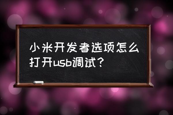 小米miui11手机usb调试在哪 小米开发者选项怎么打开usb调试? 小米miui11手机usb调试在哪 小米开发者选项怎么打开usb调试?