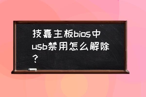 进不了bios怎么设置u盘启动选项 技嘉主板bios中usb禁用怎么解除? 进不了bios怎么设置u盘启动选项 技嘉主板bios中usb禁用怎么解除?