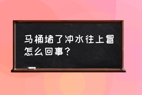 马桶堵了结构图 马桶堵了冲水往上冒怎么回事? 马桶堵了结构图 马桶堵了冲水往上冒怎么回事?