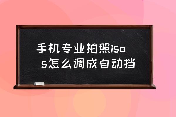 手机高级数码相机怎么用 手机专业拍照iso s怎么调成自动挡 手机高级数码相机怎么用 手机专业拍照iso s怎么调成自动挡
