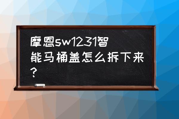 马桶盖的拆卸方法 摩恩sw1231智能马桶盖怎么拆下来? 马桶盖的拆卸方法 摩恩sw1231智能马桶盖怎么拆下来?