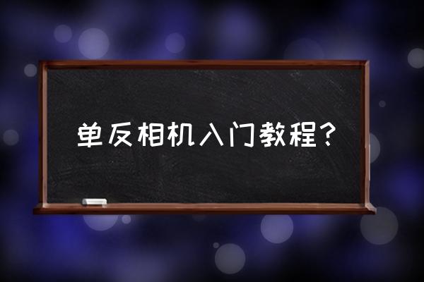 看图片入门教程 单反相机入门教程? 看图片入门教程 单反相机入门教程?