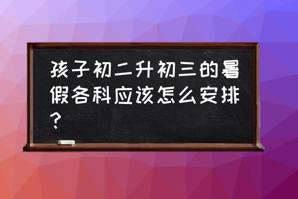 中考状元谈初二升初三暑期的学习 孩子初二升初三的暑假各科应该怎么安排? 中考状元谈初二升初三暑期的学习 孩子初二升初三的暑假各科应该怎么安排?