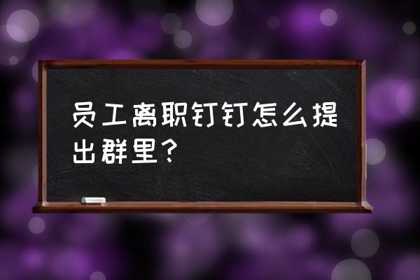 钉钉怎么自己退出部门 员工离职钉钉怎么提出群里? 钉钉怎么自己退出部门 员工离职钉钉怎么提出群里?